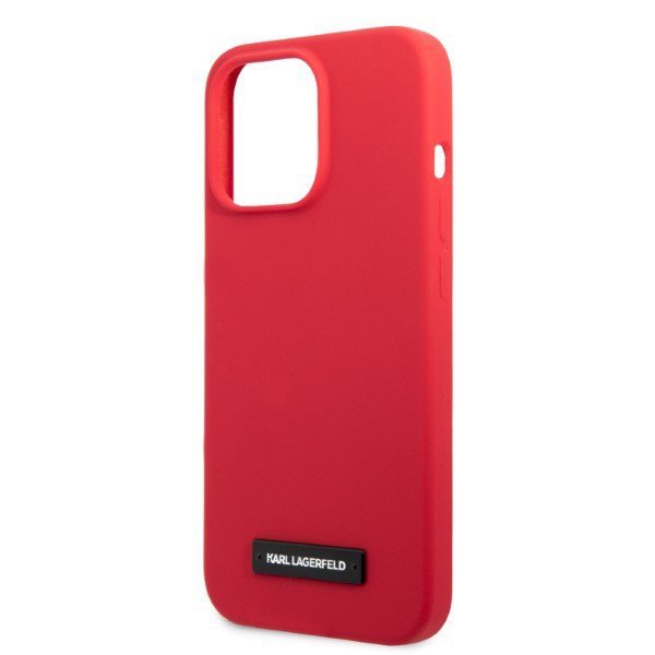 Karl Lagerfeld KLHCP13LSLMP1R iPhone 13 Pro / 13 6,1&quot; hardcase czerwony/red Silicone Plaque