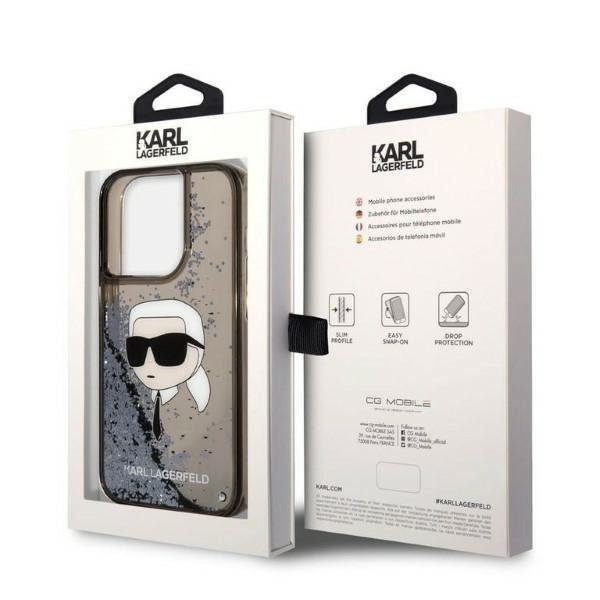 Karl Lagerfeld KLHCP14XLNKHCK iPhone 14 Pro Max 6,7&quot; czarny/black hardcase Glitter Karl Head