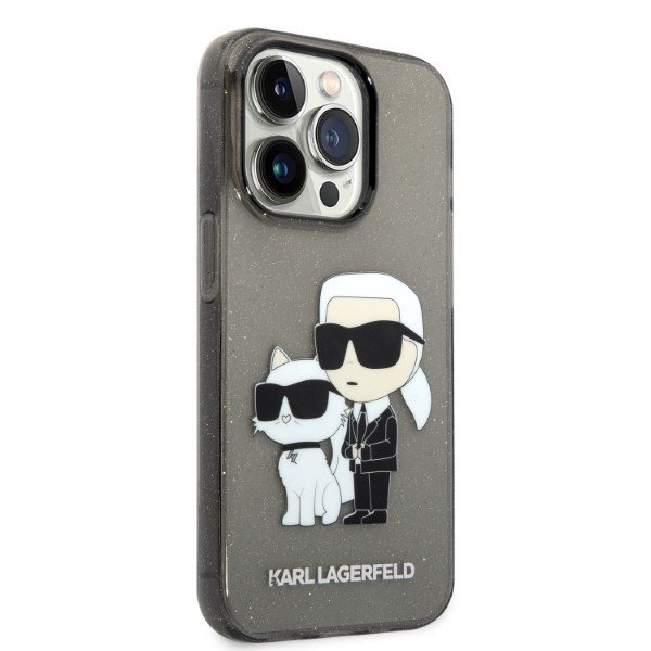 Karl Lagerfeld KLHCP14XHNKCTGK iPhone 14 Pro Max 6,7&quot; czarny/black hardcase Glitter Karl&Choupette