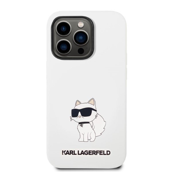 Karl Lagerfeld KLHCP14LSNCHBCH iPhone 14 Pro 6,1&quot; hardcase biały/white Silicone Choupette