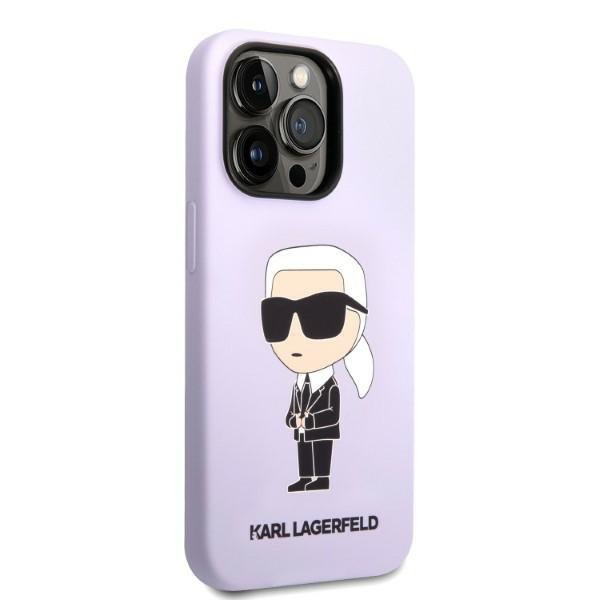 Karl Lagerfeld KLHCP14LSNIKBCU iPhone 14 Pro 6,1&quot; hardcase purpurowy/purple Silicone Ikonik