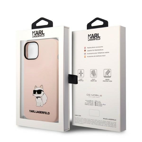 Karl Lagerfeld KLHCP14SSNCHBCP iPhone 14 / 15 / 13 6,1&quot; hardcase różowy/pink Silicone Choupette