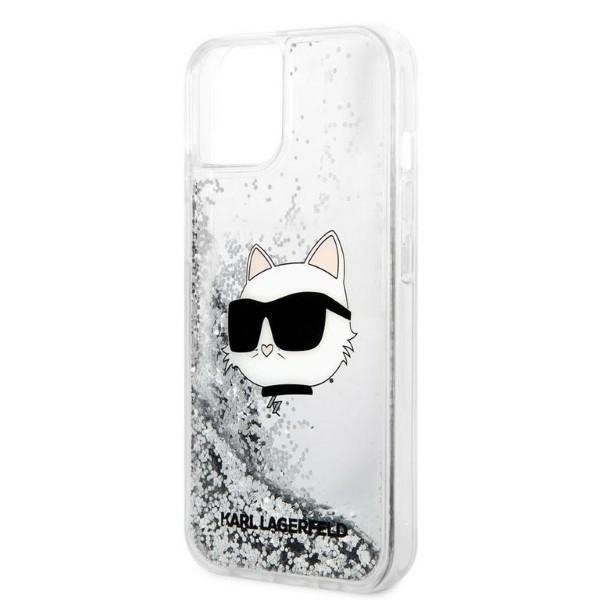 Karl Lagerfeld KLHCP14MLNCHCS iPhone 14 Plus / 15 Plus 6,7&quot; srebrny/silver hardcase Glitter Choupette Head