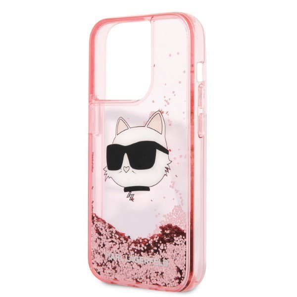 Karl Lagerfeld KLHCP14XLNCHCP iPhone 14 Pro Max 6,7&quot; różowy/pink hardcase Glitter Choupette Head