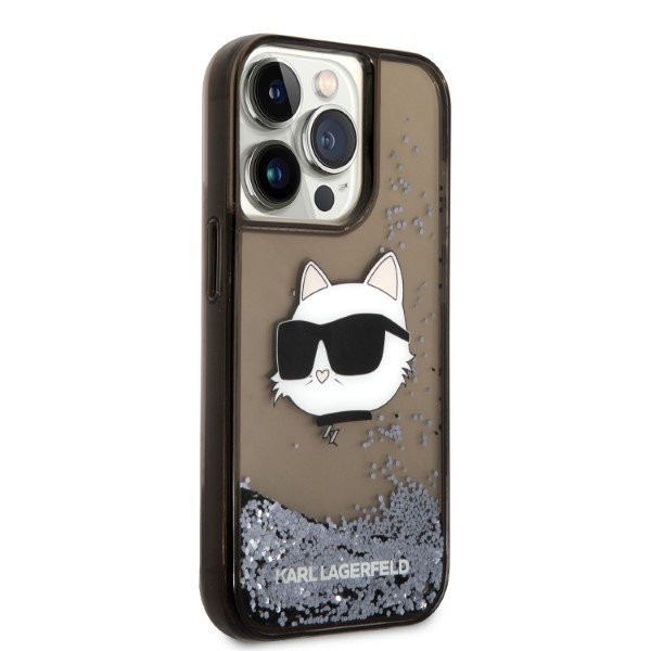 Karl Lagerfeld KLHCP14LLNCHCK iPhone 14 Pro 6,1&quot; czarny/black hardcase Glitter Choupette Head