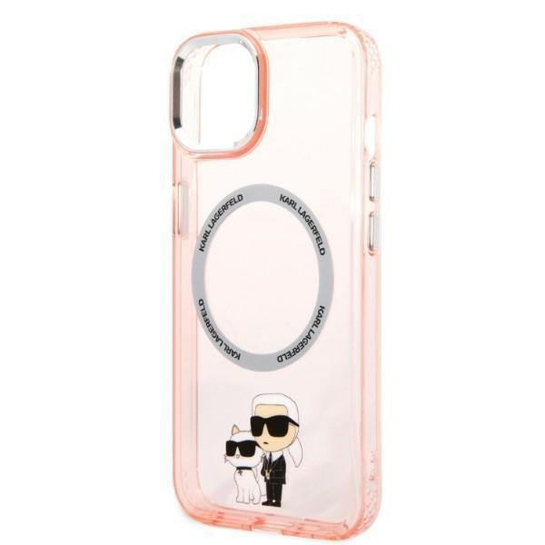 Karl Lagerfeld KLHMP14MHNKCIP iPhone 14 Plus / 15 Plus 6,7&quot; hardcase różowy/pink Iconic Karl&Choupette Magsafe