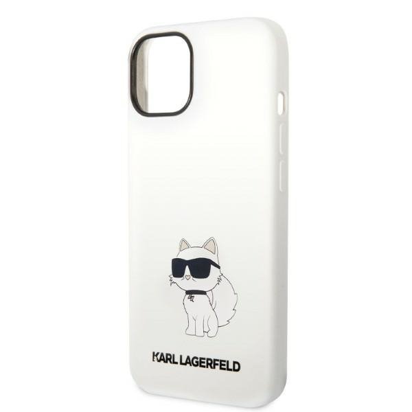 Karl Lagerfeld KLHMP14SSNCHBCH iPhone 14 / 15 / 13 6,1&quot; hardcase biały/white Silicone Choupette MagSafe