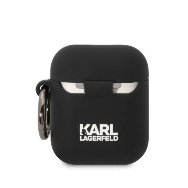 Karl Lagerfeld KLA2RUNCHK AirPods 1/2cover czarny/black Silicone Choupette Head 3D
