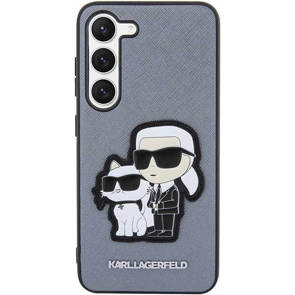 Karl Lagerfeld KLHCS23MSANKCPG S23+ S916 hardcase szary/grey Saffiano Karl & Choupette