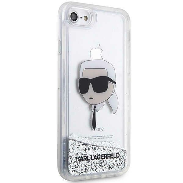 Karl Lagerfeld KLHCI8LNKHCH iPhone 7/8/SE 2020 / SE 2022 srebrny/silver hardcase Glitter Karl Head