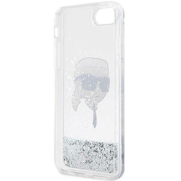 Karl Lagerfeld KLHCI8LNKHCH iPhone 7/8/SE 2020 / SE 2022 srebrny/silver hardcase Glitter Karl Head