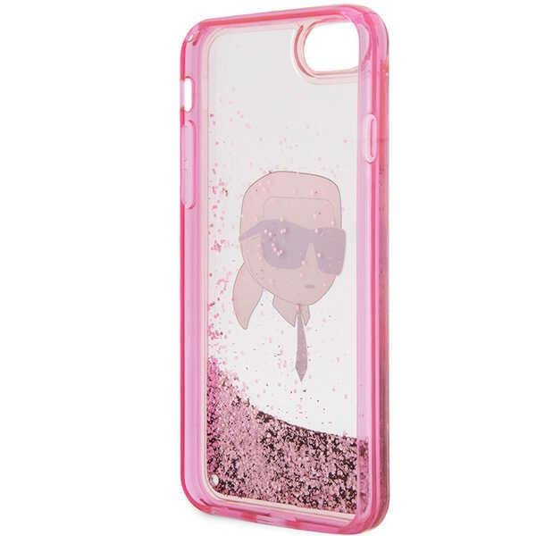 Karl Lagerfeld KLHCI8LNKHCP iPhone 7/8/ SE 2020 / SE 2022 różowy/pink hardcase Glitter Karl Head