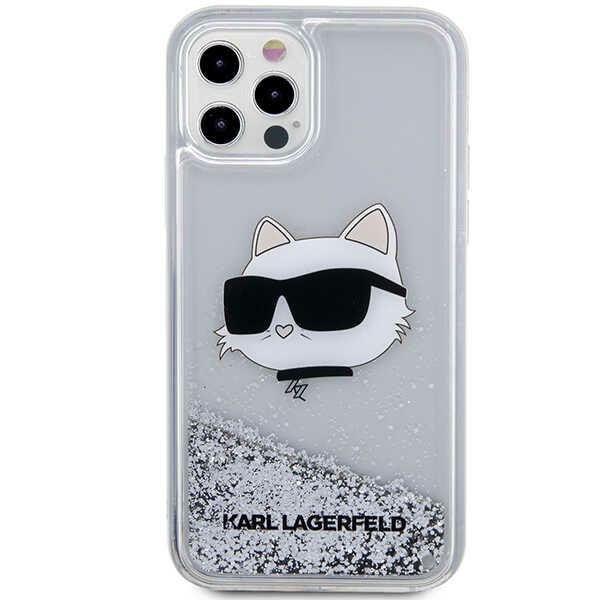 Karl Lagerfeld KLHCP12MLNCHCS iPhone 12/12 Pro 6,1&quot; srebrny/silver hardcase Glitter Choupette Head