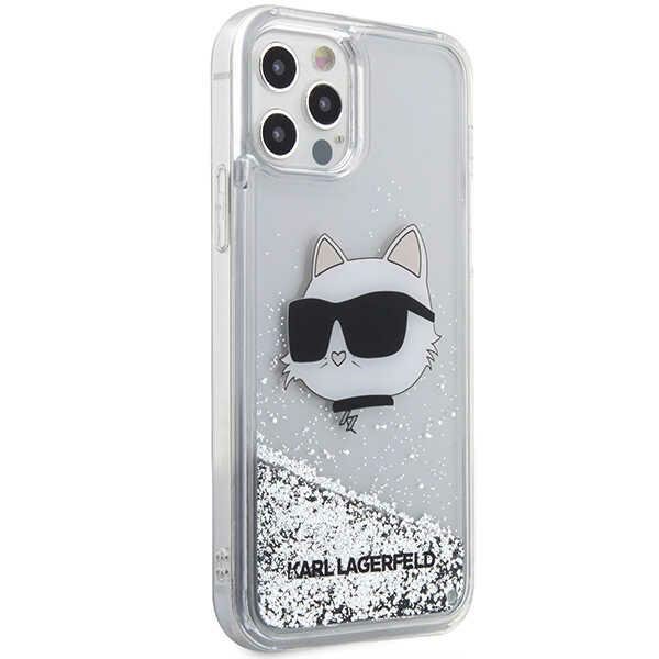 Karl Lagerfeld KLHCP12MLNCHCS iPhone 12/12 Pro 6,1&quot; srebrny/silver hardcase Glitter Choupette Head