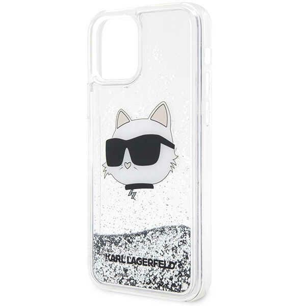 Karl Lagerfeld KLHCP12MLNCHCS iPhone 12/12 Pro 6,1&quot; srebrny/silver hardcase Glitter Choupette Head