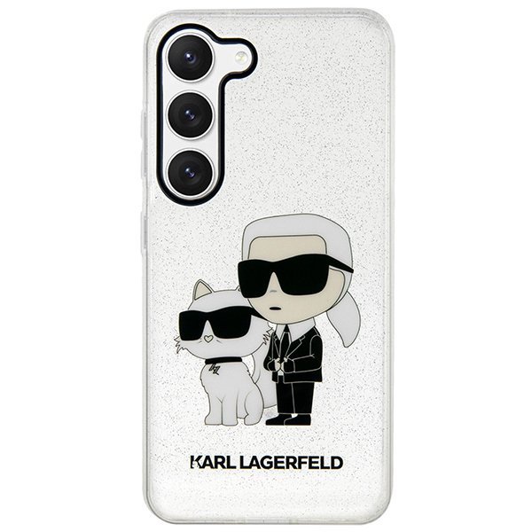 Karl Lagerfeld KLHCS23SHNKCTGT S23 S911  transparent hardcase Glitter Karl&Choupette