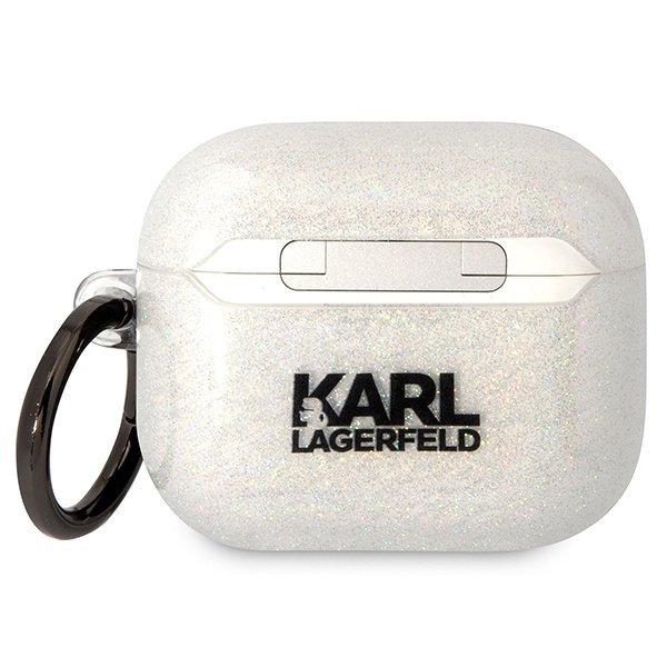 Karl Lagerfeld KLA3HNKCTGT Airpods 3 cover transparent Glitter Karl&Choupette