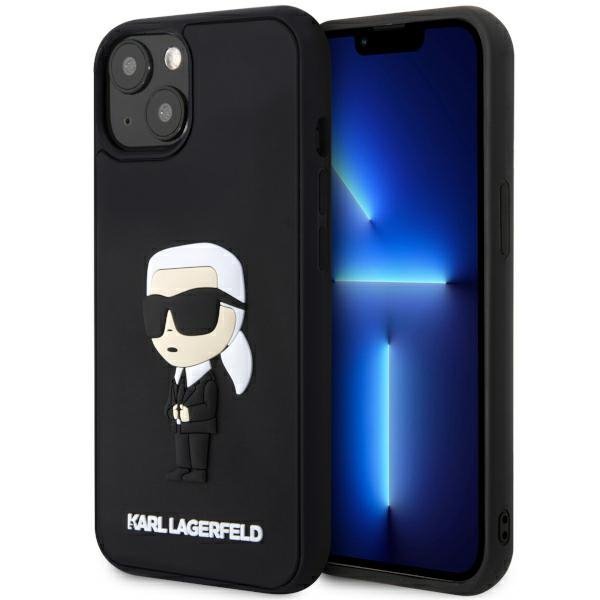 Karl Lagerfeld KLHCP14S3DRKINK iPhone 14 / 15 / 13 6.1&quot; czarny/black hardcase Rubber Ikonik 3D