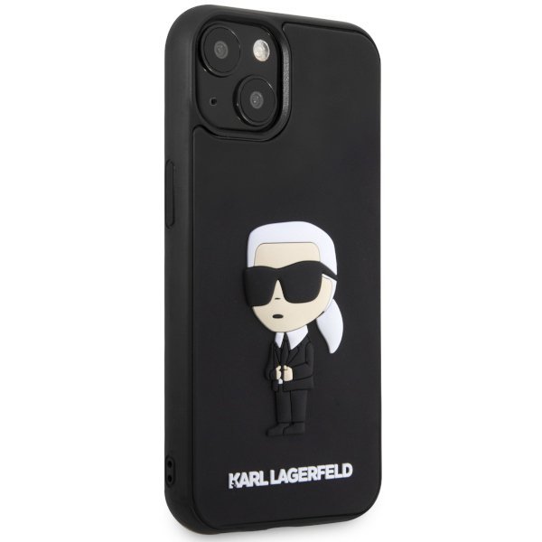 Karl Lagerfeld KLHCP14M3DRKINK iPhone 14Plus / 15 Plus 6.7&quot; czarny/black hardcase Rubber Ikonik 3D