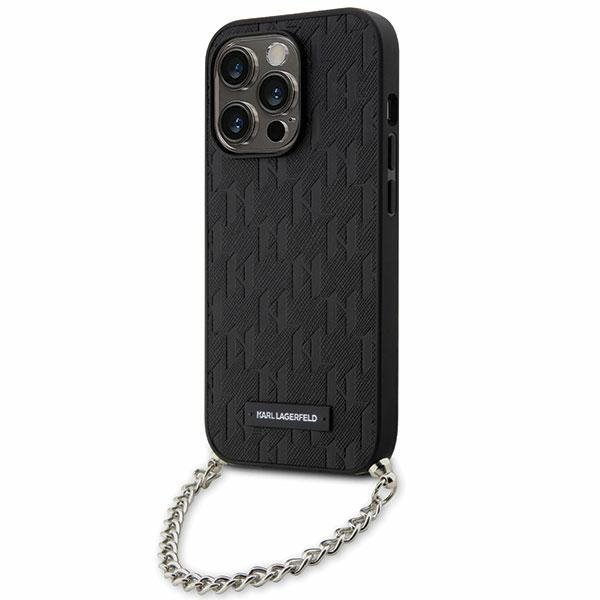 Karl Lagerfeld KLHCP14XSACKLHPK iPhone 14 Pro Max 6.7&quot; czarny/black hardcase Saffiano Monogram Chain