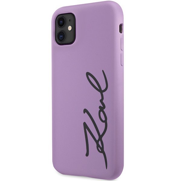 Karl Lagerfeld KLHCN61SKSVGU iPhone 11 / Xr  6.1&quot; purpurowy/purple hardcase Silicone Signature