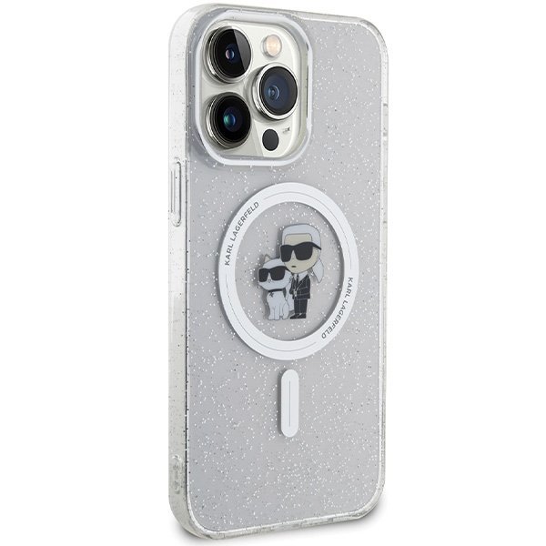 Karl Lagerfeld KLHMP14XHGKCNOT iPhone 14 Pro Max 6.7&quot; transparent hardcase Karl&Choupette Glitter MagSafe