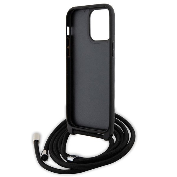 Karl Lagerfeld KLHCP13XSAKCPSK iPhone 13 Pro Max 6.7&quot; hardcase czarny/black Crossbody Saffiano Metal Pin Karl & Choupette