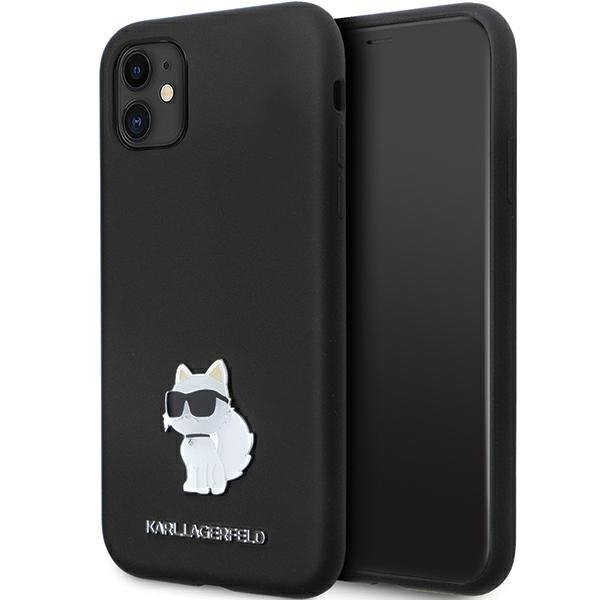 Karl Lagerfeld KLHCN61SMHCNPK iPhone 11 / Xr 6.1&quot; czarny/black hardcase Silicone C Metal Pin
