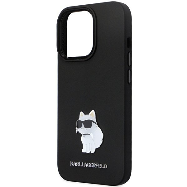 Karl Lagerfeld KLHCP13LSMHCNPK iPhone 13 Pro / 13 6.1&quot; czarny/black hardcase Silicone C Metal Pin