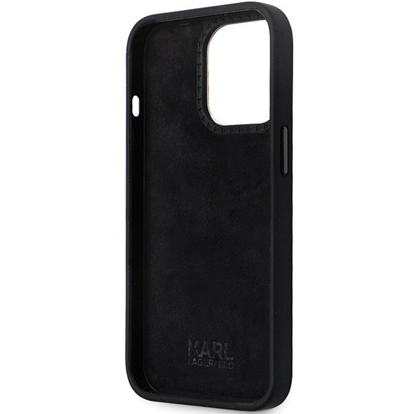 Karl Lagerfeld KLHCP13LSMHCNPK iPhone 13 Pro / 13 6.1&quot; czarny/black hardcase Silicone C Metal Pin