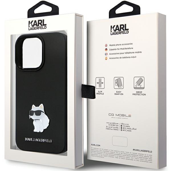 Karl Lagerfeld KLHCP14LSMHCNPK iPhone 14 Pro 6.1&quot; czarny/black hardcase Silicone C Metal Pin
