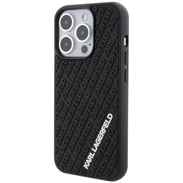Karl Lagerfeld KLHCP15L3DMKRLK iPhone 15 Pro 6.1&quot; czarny/black hardcase 3D Rubber Multi Logo
