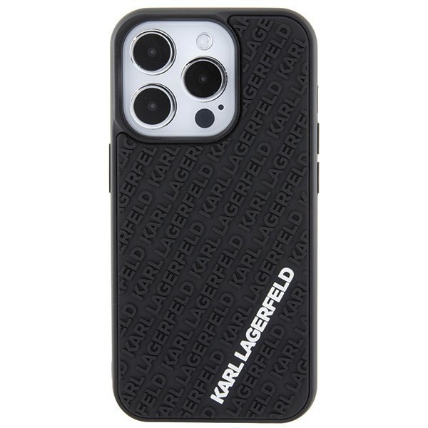 Karl Lagerfeld KLHCP15L3DMKRLK iPhone 15 Pro 6.1&quot; czarny/black hardcase 3D Rubber Multi Logo