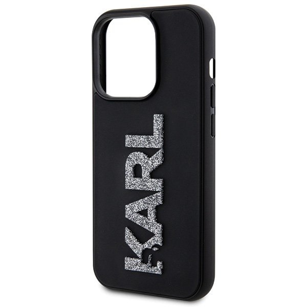 Karl Lagerfeld KLHCP15L3DMBKCK iPhone 15 Pro 6.1&quot; czarny/black hardcase 3D Rubber Glitter Logo