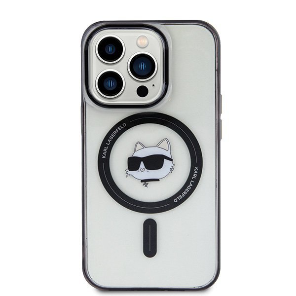 Karl Lagerfeld KLHMP15LHCHNOTK iPhone 15Pro 6.1&quot; transparent hardcase IML Choupette`s Head MagSafe