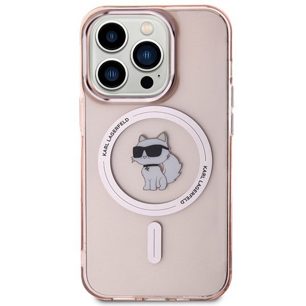 Karl Lagerfeld KLHMP15LHFCCNOP iPhone 15 Pro 6.1&quot; różowy/pink hardcase IML Choupette MagSafe