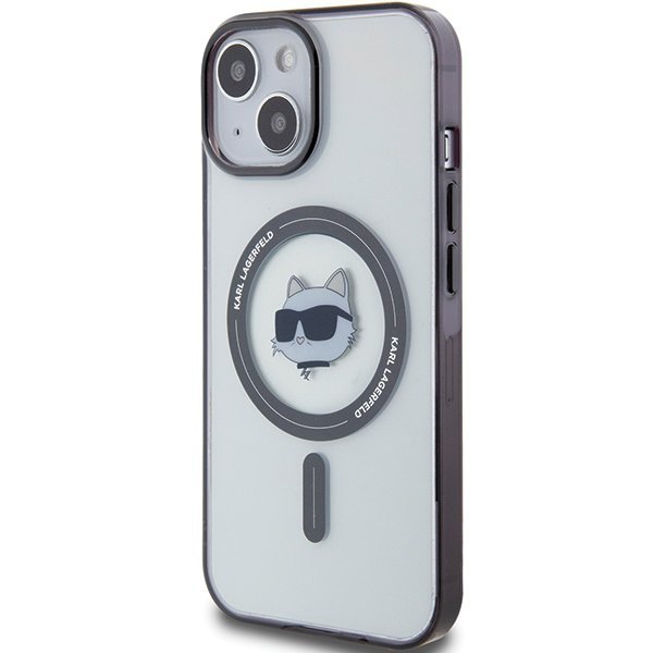 Karl Lagerfeld KLHMP15SHCHNOTK iPhone 15 / 14 / 13 6.1&quot; transparent hardcase IML Choupette`s Head MagSafe