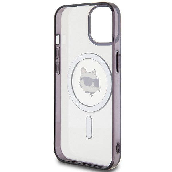Karl Lagerfeld KLHMP15SHCHNOTK iPhone 15 / 14 / 13 6.1&quot; transparent hardcase IML Choupette`s Head MagSafe