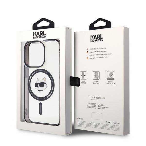 Karl Lagerfeld KLHMP15XHCHNOTK iPhone 15 Pro Max 6.7&quot; transparent hardcase IML Choupette`s Head MagSafe