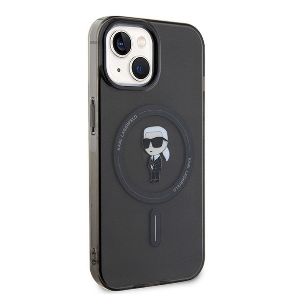 Karl Lagerfeld KLHMP14SHFCKNOK iPhone 14 / 15 / 13 6.1&quot; czarny/black hardcase IML Ikonik MagSafe