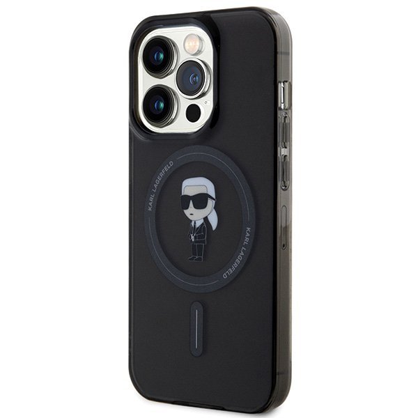 Karl Lagerfeld KLHMP14LHFCKNOK iPhone 14 Pro 6.1&quot; czarny/black hardcase IML Ikonik MagSafe