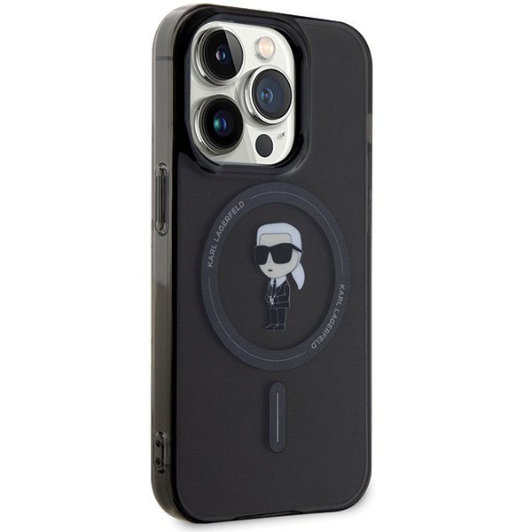 Karl Lagerfeld KLHMP14XHFCKNOK iPhone 14 Pro Max 6.7&quot; czarny/black hardcase IML Ikonik MagSafe