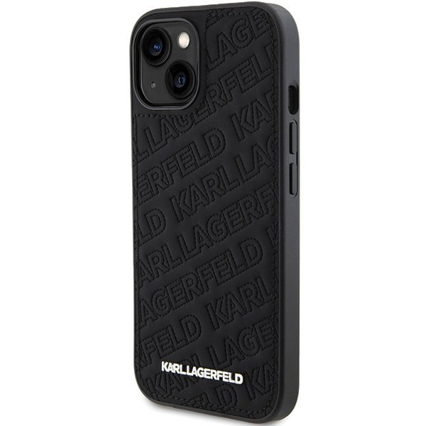 Karl Lagerfeld KLHCP15SPQKPMK iPhone 15 / 14 / 13 6.1&quot; czarny/black hardcase Quilted K Pattern