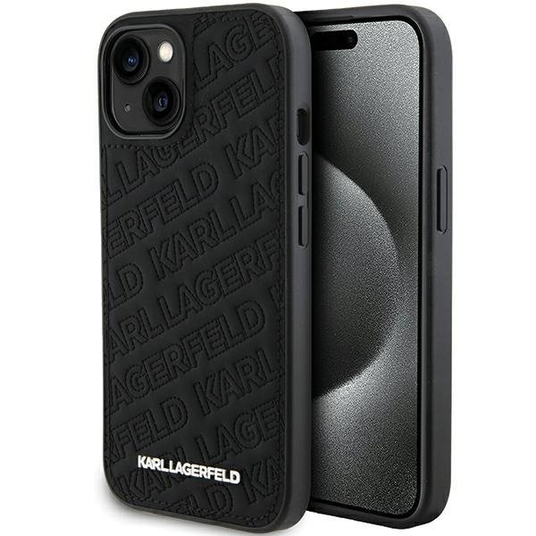 Karl Lagerfeld KLHCP15MPQKPMK iPhone 15 Plus / 14 Plus 6.7&quot; czarny/black hardcase Quilted K Pattern