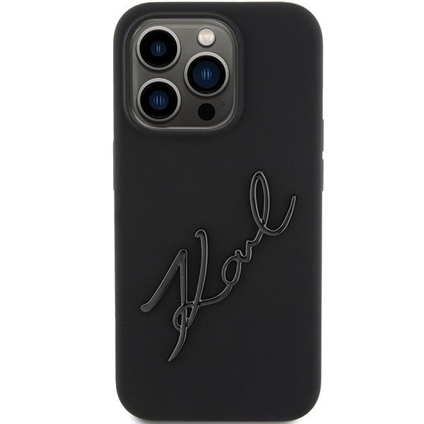 Karl Lagerfeld KLHCP15LSKSBMCK iPhone 15 Pro 6.1&quot; czarny/black hardcase Silicone Karl Script