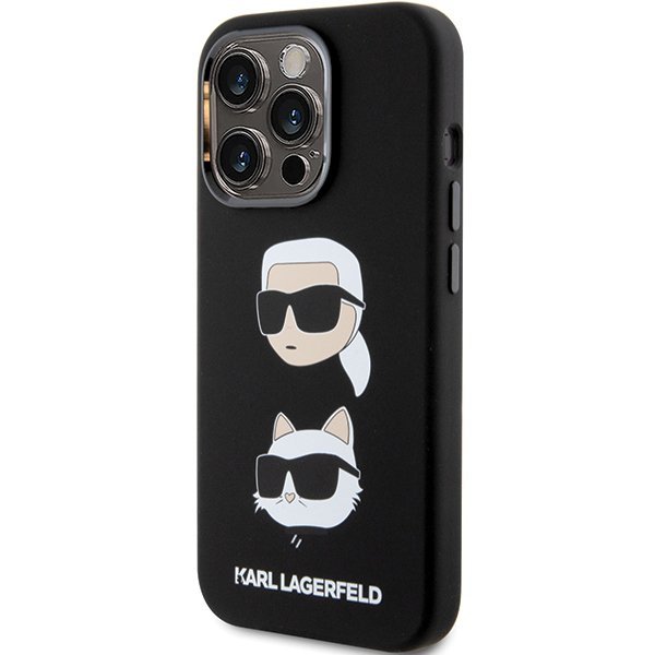 Karl Lagerfeld KLHCP15XSDHKCNK iPhone 15 Pro Max 6.7&quot; czarny/black Silicone Karl&Choupette Head