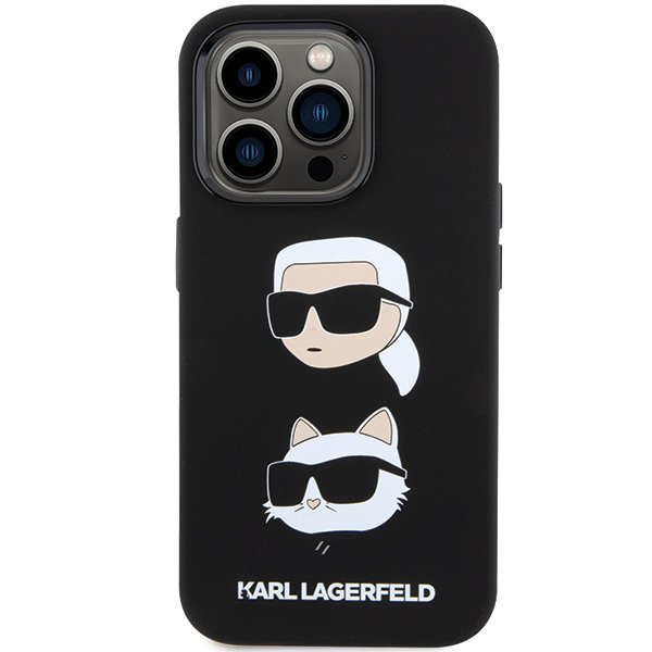 Karl Lagerfeld KLHCP15XSDHKCNK iPhone 15 Pro Max 6.7&quot; czarny/black Silicone Karl&Choupette Head