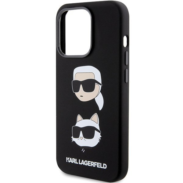 Karl Lagerfeld KLHCP15XSDHKCNK iPhone 15 Pro Max 6.7&quot; czarny/black Silicone Karl&Choupette Head