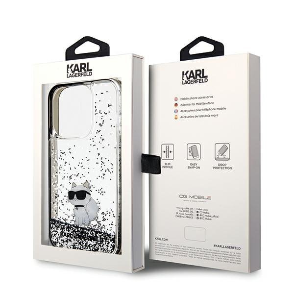 Karl Lagerfeld KLHCP14XLKCNSK iPhone 14 Pro Max 6.7&quot; transparent hardcase Liquid Glitter Choupette