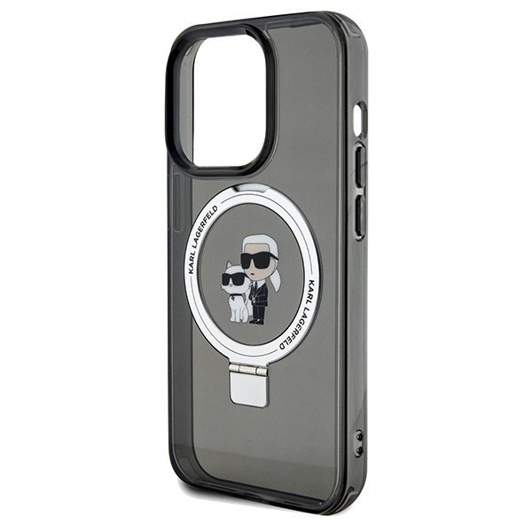 Karl Lagerfeld KLHMP14XHMRSKCK iPhone 14 Pro Max 6.7&quot; czarny/black hardcase Ring Stand Karl&Choupettte MagSafe